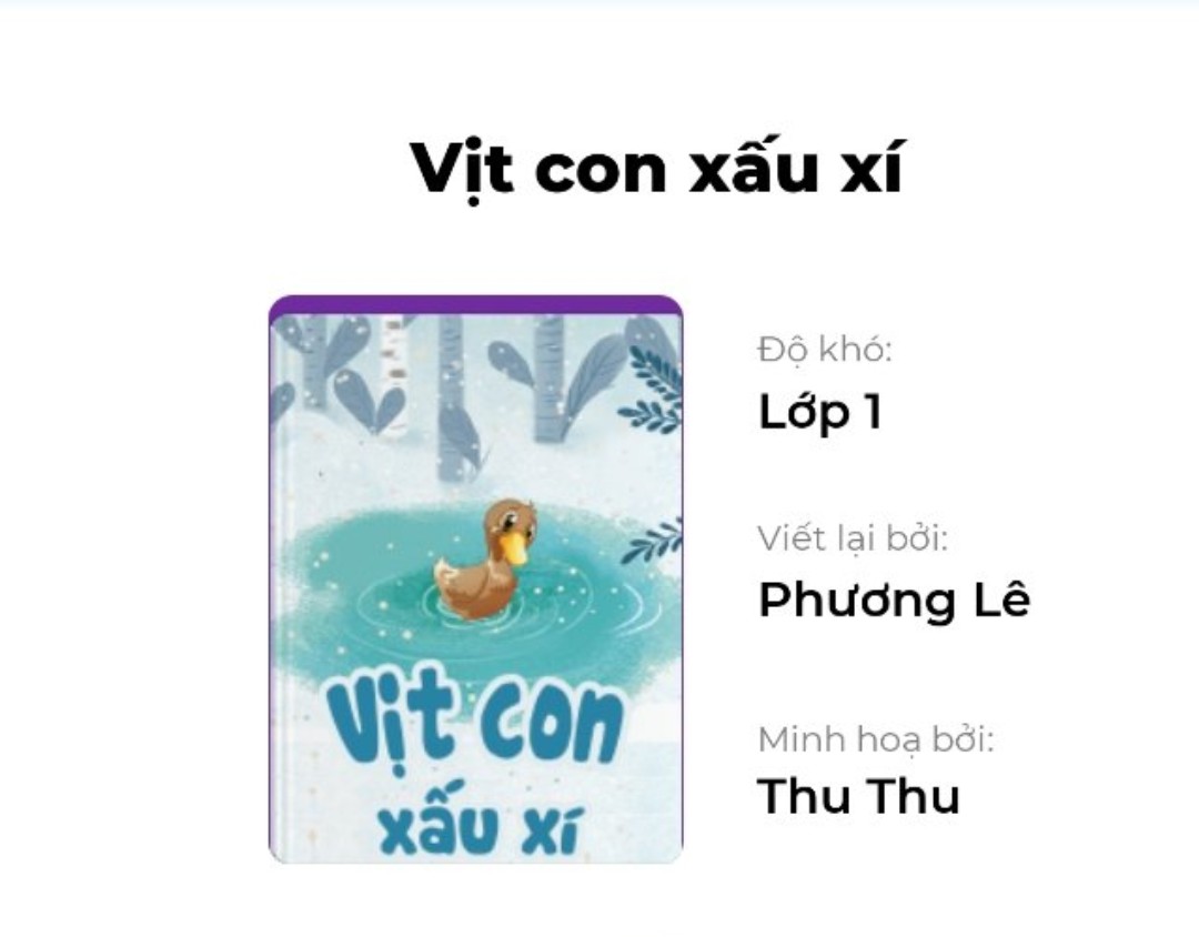 Truyện tranh Vịt con xấu xí