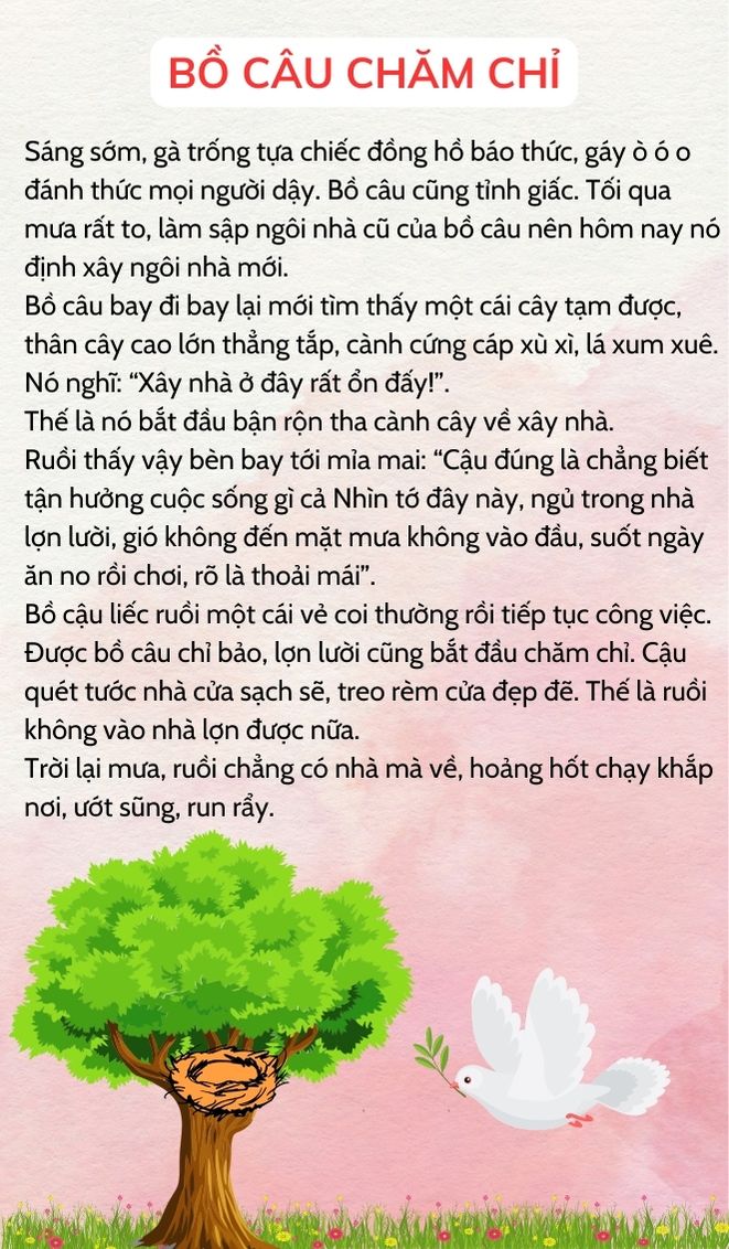 Truyện thiếu nhi Bồ Câu Chăm Chỉ