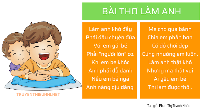 Bài thơ Làm anh – Làm anh khó đấy phải đâu chuyện đùa…