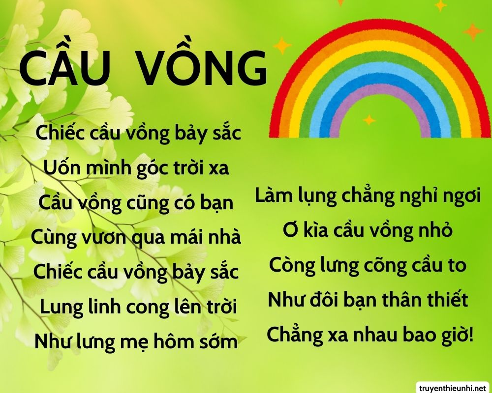 Các bài thơ về thời tiết hay cho bé