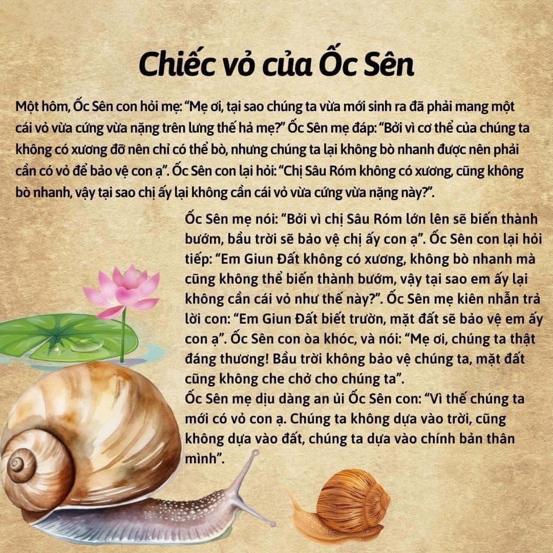 Truyện thiếu nhi Chiếc vỏ của Ốc sên