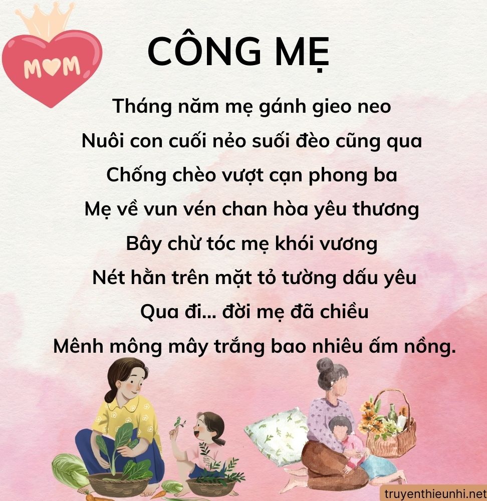 Bài thơ Công mẹ