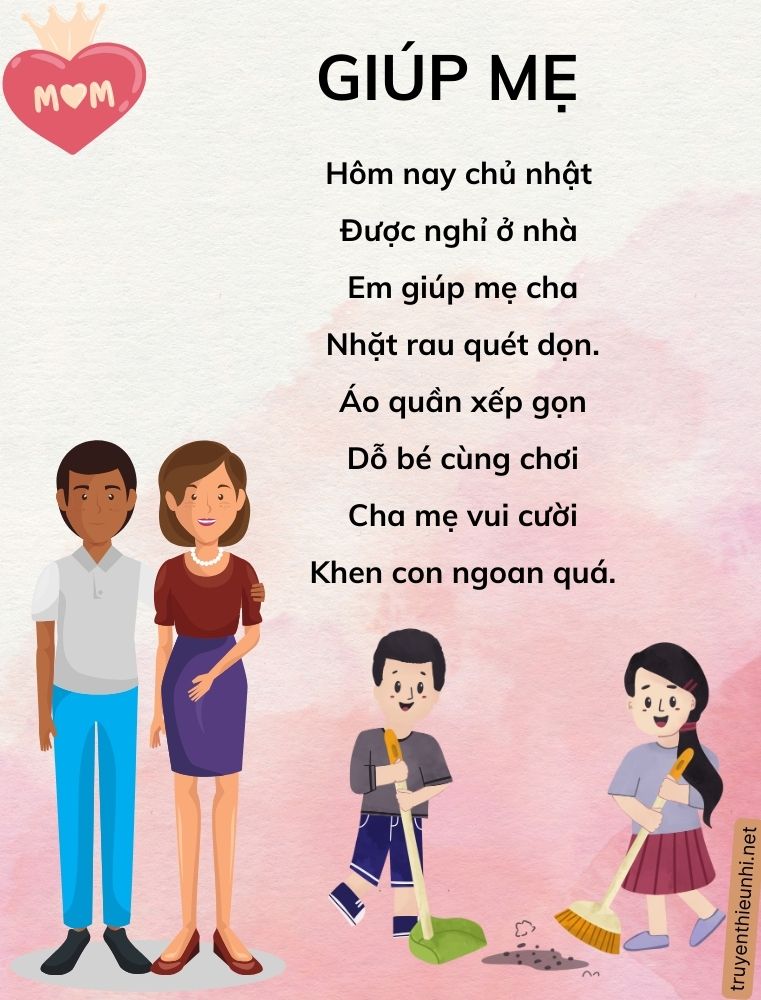 Bài thơ Giúp mẹ