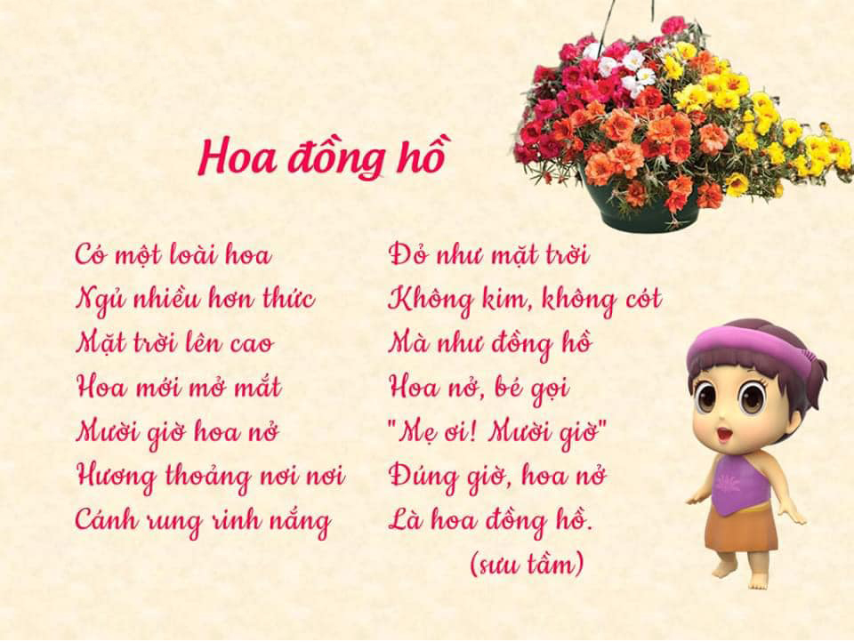 Bài thơ Hoa đồng hồ