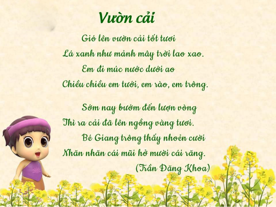 Bài thơ Vườn cải