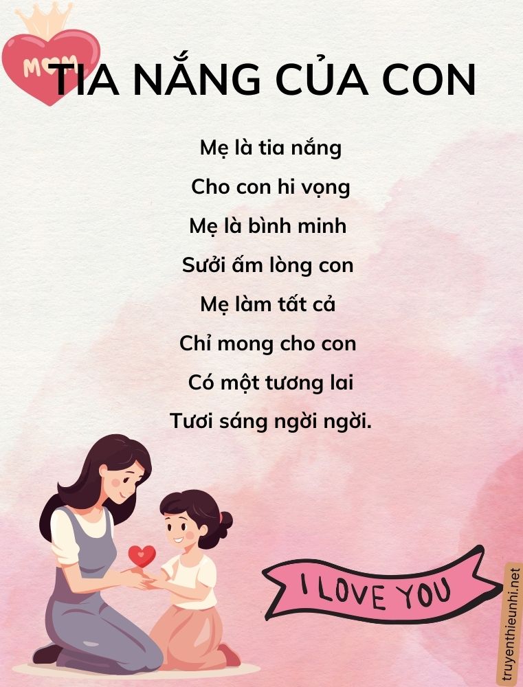 Bài thơ Tia nắng của con