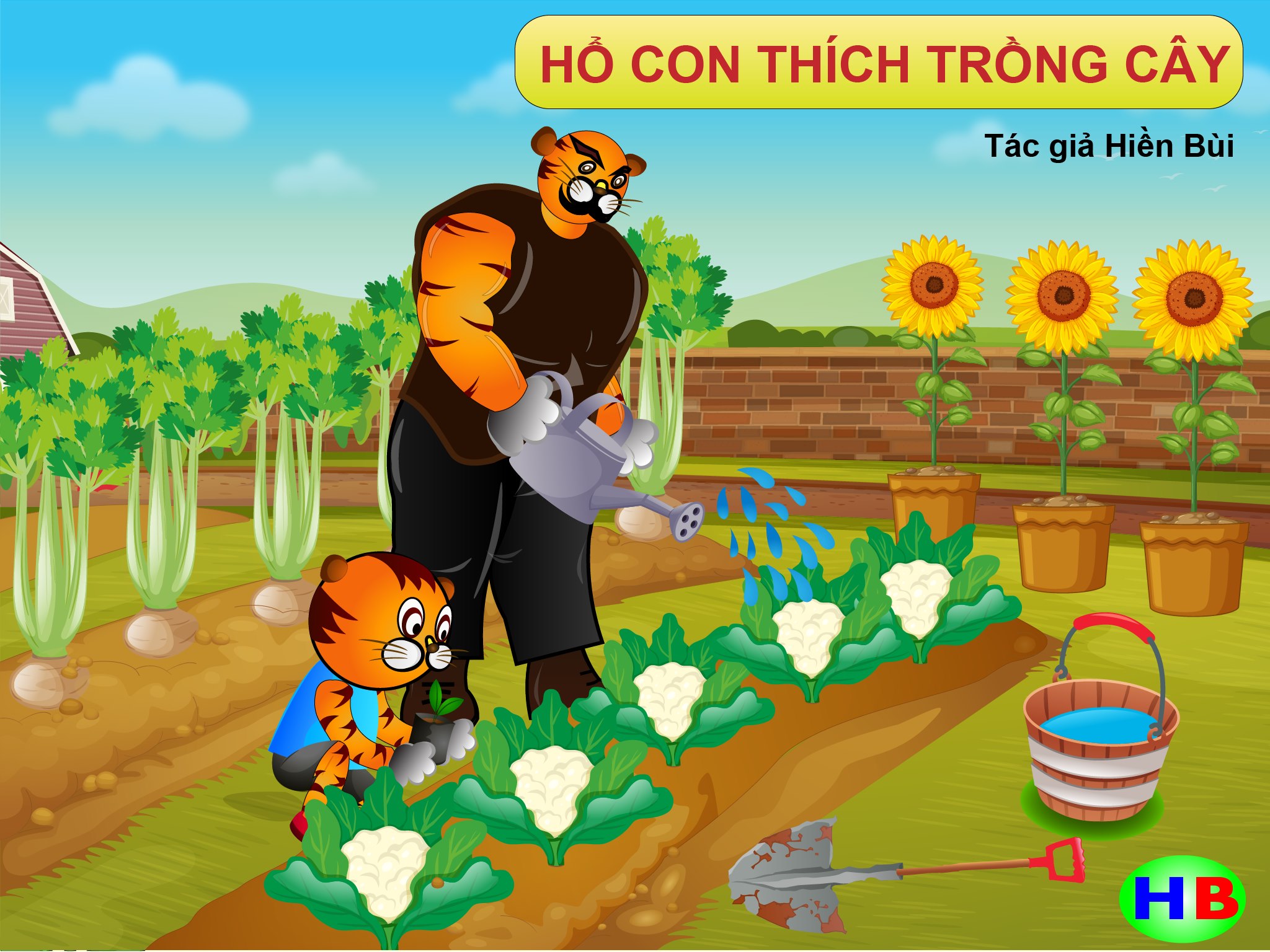 Truyện tranh Hổ con thích trồng cây – Hiền Bùi