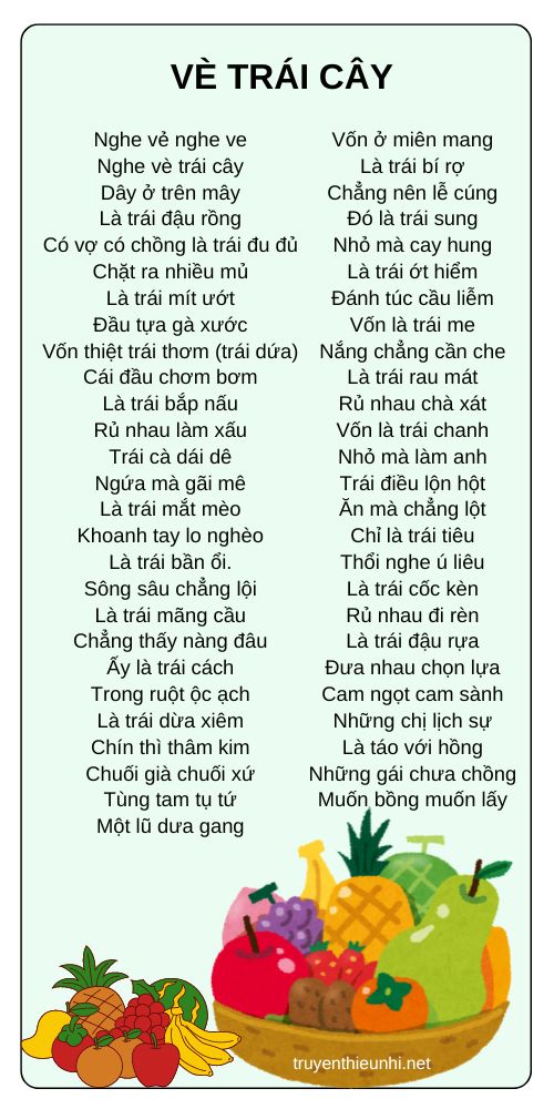 Đồng dao Vè trái cây