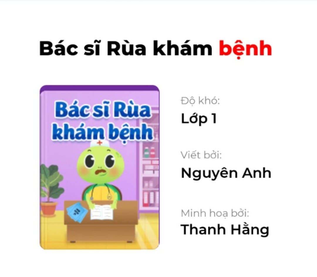 Bác sĩ Rùa khám bệnh