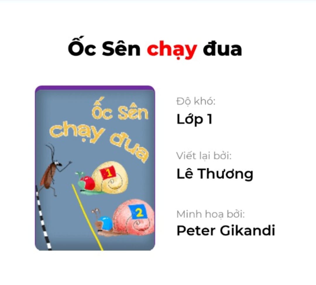 Truyện tranh Ốc sên chạy đua