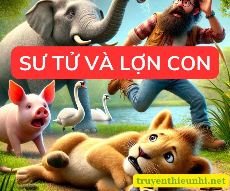 Sư tử và lợn con